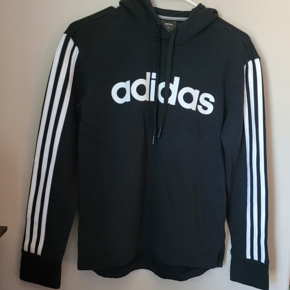 adidas Tops - Adidas Essentials  Logo Trio Stripe Hoodie